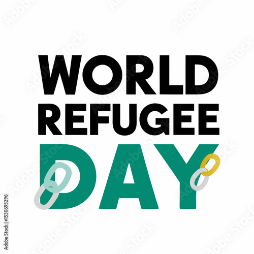 World refugee day awareness graphic design