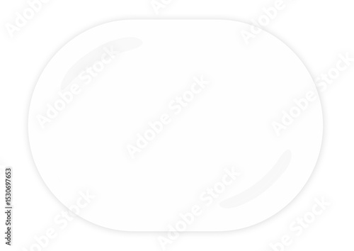 Glossy glass button transparent and overlay effect. Minimalist Modern UI element.