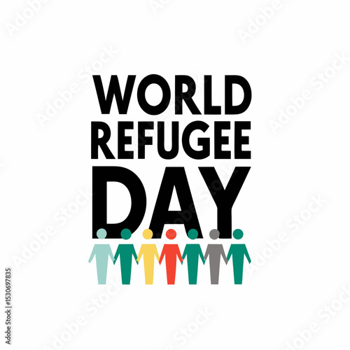 World refugee day unity diverse people