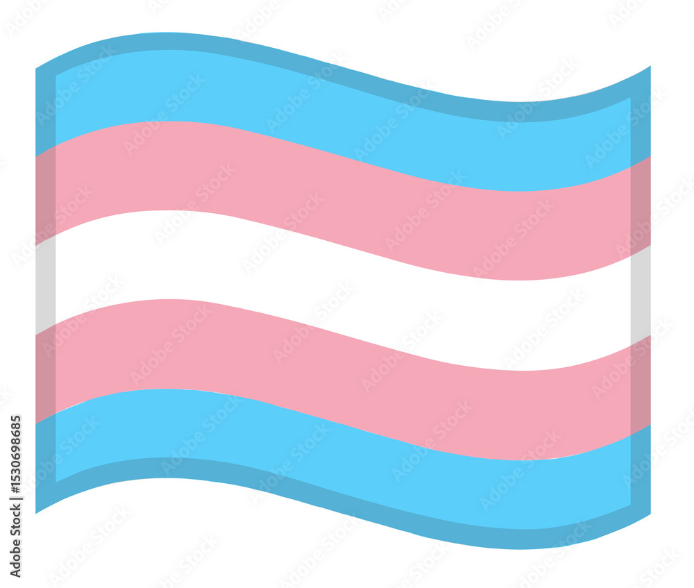 Obraz premium Waving Transgender Pride Flag