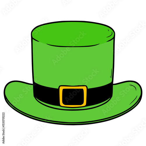 leprechaun hat illustration hand drawn isolated vector