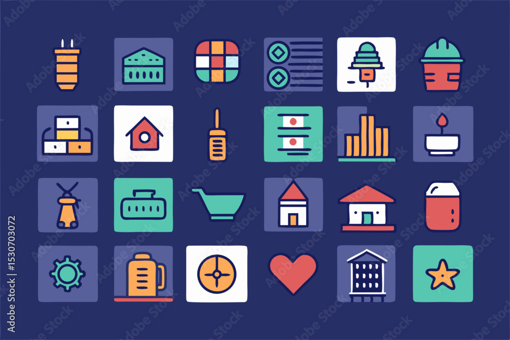 set of flat icons for web design set of flat icons for web design