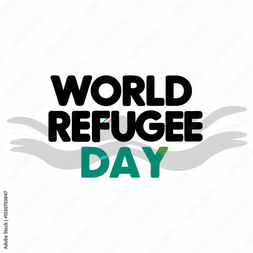 Fototapeta premium World refugee day awareness graphic
