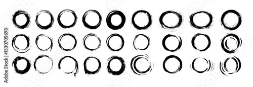 Vector illustration, abstract Buddhist borders, Japanese brushstrokes, Asian enso circles, Chinese black zen calligraphy, straight distress long lines, artistic grungy punk style.