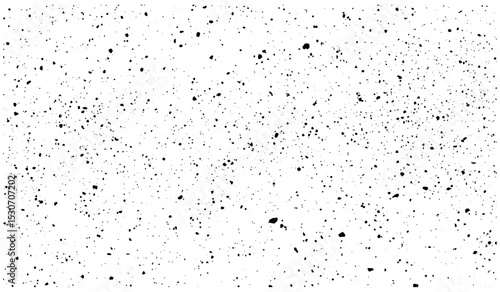 Vector illustration mottled paper background, grain noise dust effect overlay, sand paper texture, black speckle bg, vintage gritty eroded backdrop, grungy rough dirty surface.