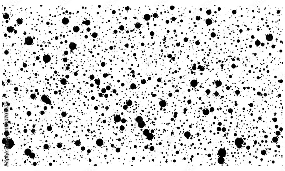 Vector illustration of monochromatic ink spray splatter, grunge paint sprinkle spatter, abstract seamless pattern, messy artistic background, black watercolor texture. Vector illustration of monochromatic ink spray splatter, grunge paint sprinkle spatter, abstract seamless pattern, messy artistic background, black watercolor texture.
