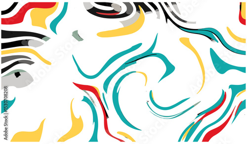 Psychedelic retro ripple stripes, groovy funky VR metaverse backdrop, wavy acid rave streetwear print, futuristic black white waves, vector illustration, abstract shapes, neon colors.