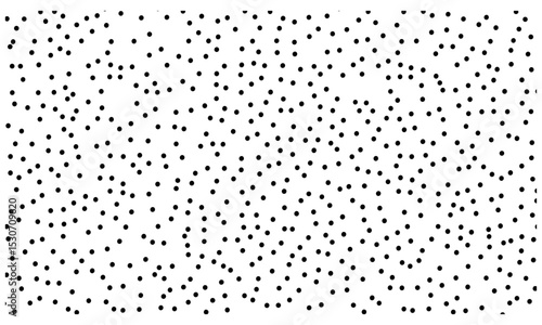 Seamless vector illustration hand drawn tiny dots pattern, irregular scattered polka dot texture, black on white, cute doodle surface design, wallpaper print, modern background.