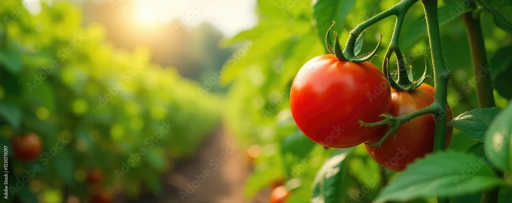 Sun-drenched tomatoes ripening on the vine alongside fragrant basil and oregano in a lush Italian food plantation A vibrant scene of organic agriculture at its finest , healthy, organic, oregano Sun-drenched tomatoes ripening on the vine alongside fragrant basil and oregano in a lush Italian food plantation A vibrant scene of organic agriculture at its finest , healthy, organic, oregano