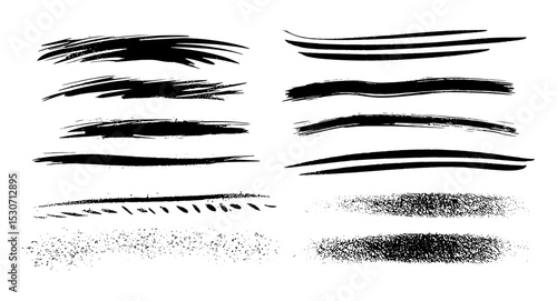 Vector illustration, handdrawn pastel scribbles, underline brush strokes, sketchy chalk pencil lines, dusty squiggles, black horizontal divider bar, zigzags, stripes, flourishes.