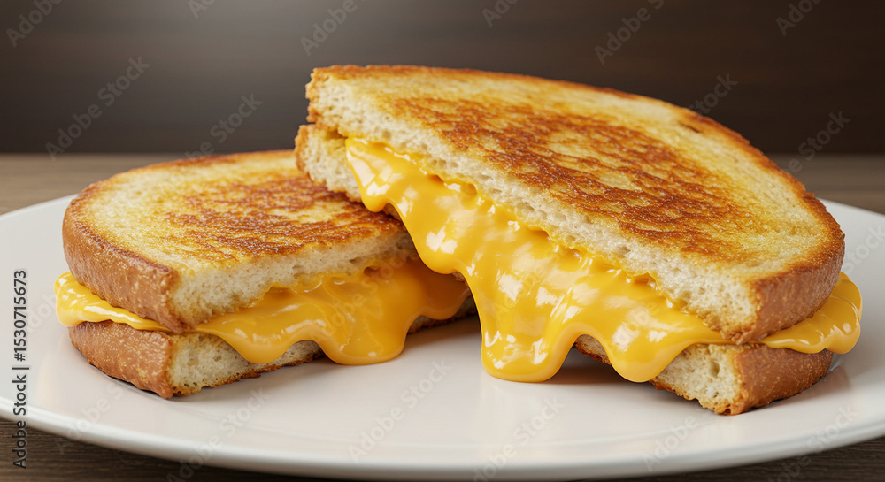 Side view of a grilled cheese sandwich Side view of a grilled cheese sandwich