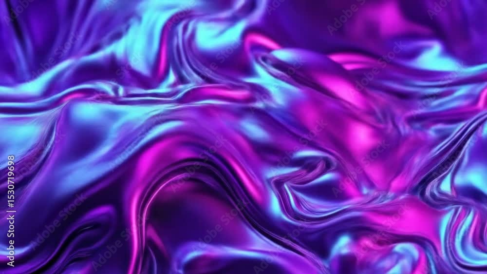 Iridescent Folds Create An Abstract Flowing Background With Vibrant Neon Magenta And Blue Colors Iridescent Folds Create An Abstract Flowing Background With Vibrant Neon Magenta And Blue Colors