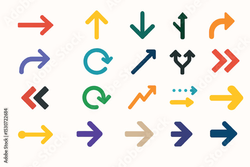 Diverse Directional Arrow Icon Set