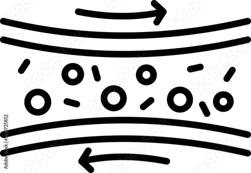 Blood flow icon - Editable Stroke SVG, fully scalable.