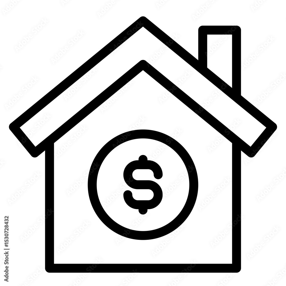 Home loan icon vector illustration Home loan icon vector illustration