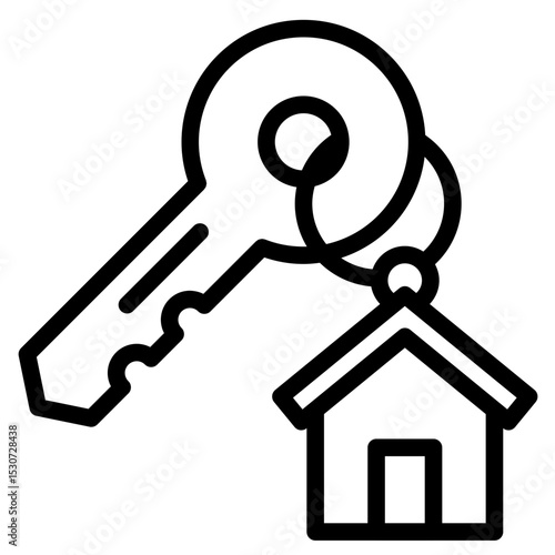Key handover icon vector illustration