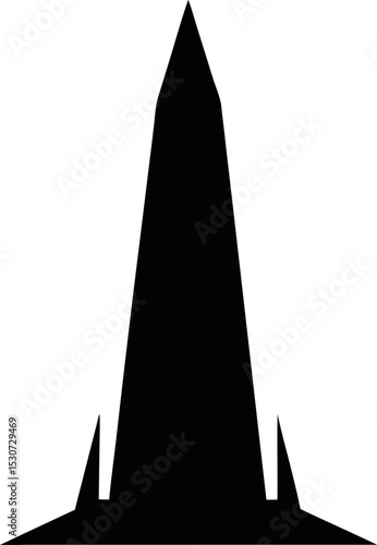 Istanbul Turkey concept. Silhouette of the Obelisk of Theodosius. Vector illustration.
