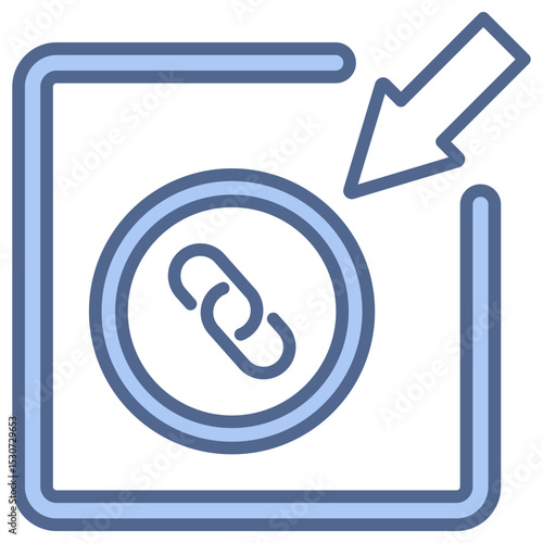 Internal Linking Blue Icon