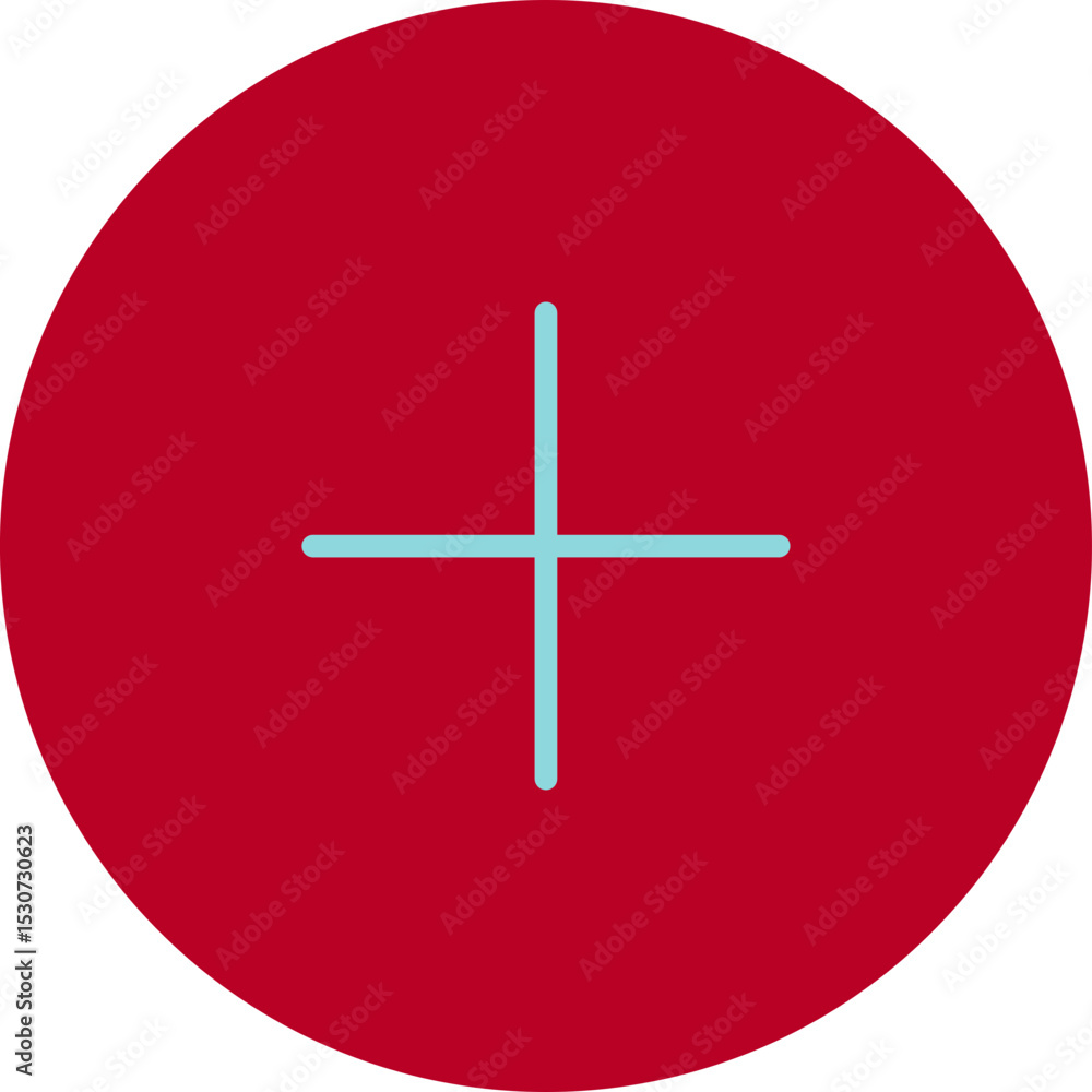 Obraz premium Plus Circle Thin Filled Icon