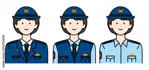 女性警察官 制服3セット1