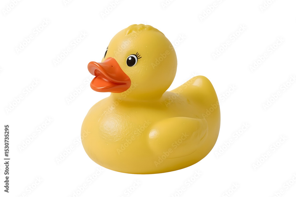 Fototapeta premium Yellow rubber duck, close-up