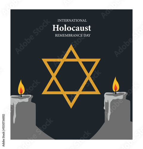 Intl Holocaust Remembrance Day Vector Card -07