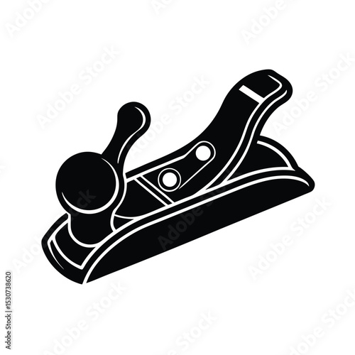 Woodworking hand plane vector silhouette