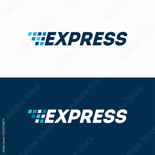Modern  design featuring the word "express".