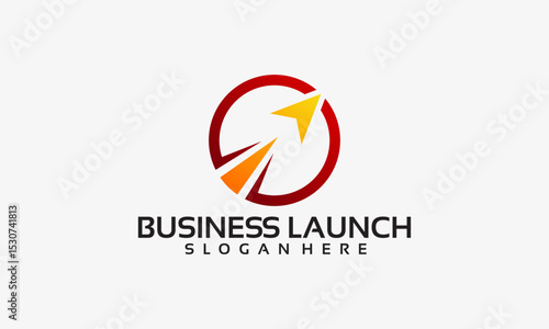 Business Launch logo designs concept vector