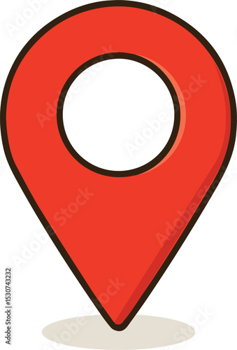 Red Map Location Pin GPS Marker Icon
