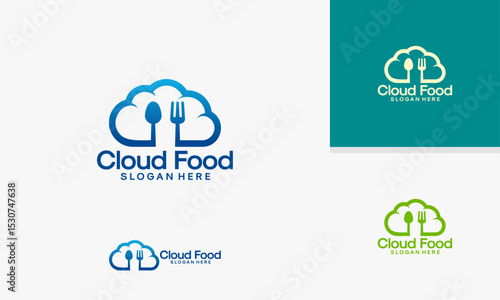 online food logo designs concept