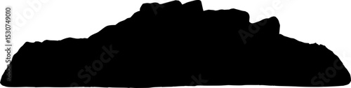 Rock formation silhouette