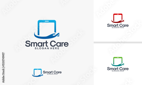 Phone care service logo designs concept