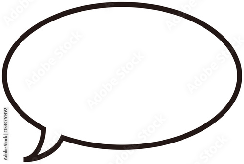 Simple Round Speech Bubble Icon
