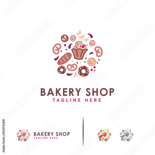 bakery shop logo designs template