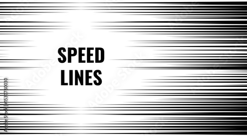 Abstract Black and White Speed Lines Background Design Graphic