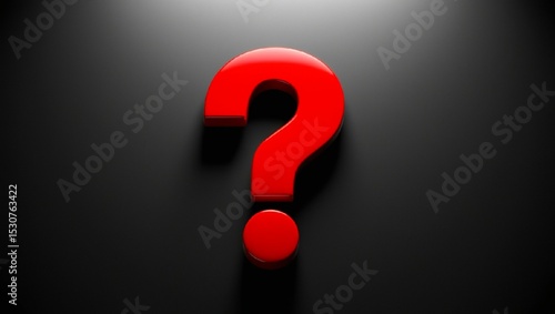 question mark on red