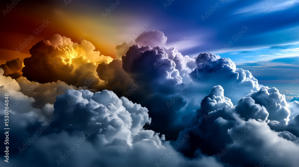 Obraz premium Colorful Cloud Rainbow Sky