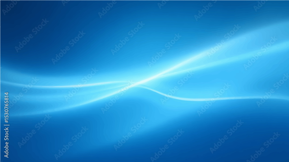 Fototapeta premium Abstract sky blue gradient smooth light lines background. Vector illustration .