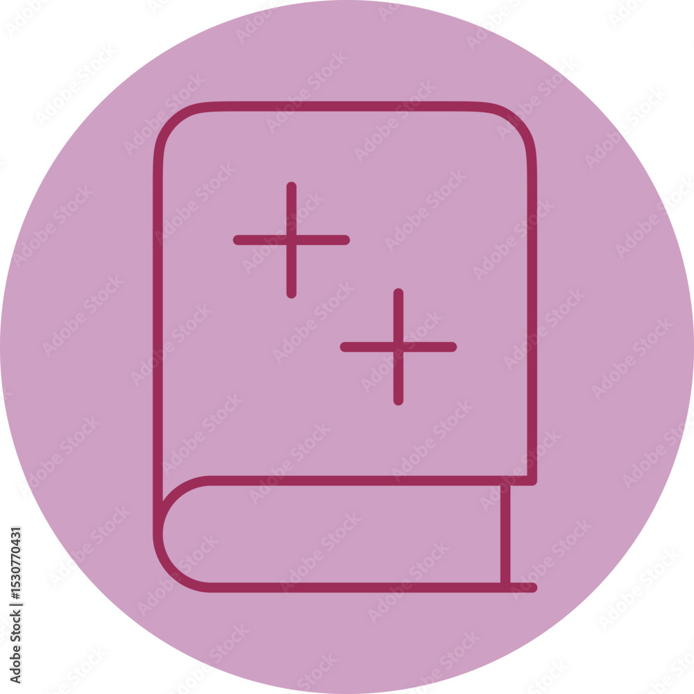 Obraz premium Book Sparkless In Fill Circle Icon