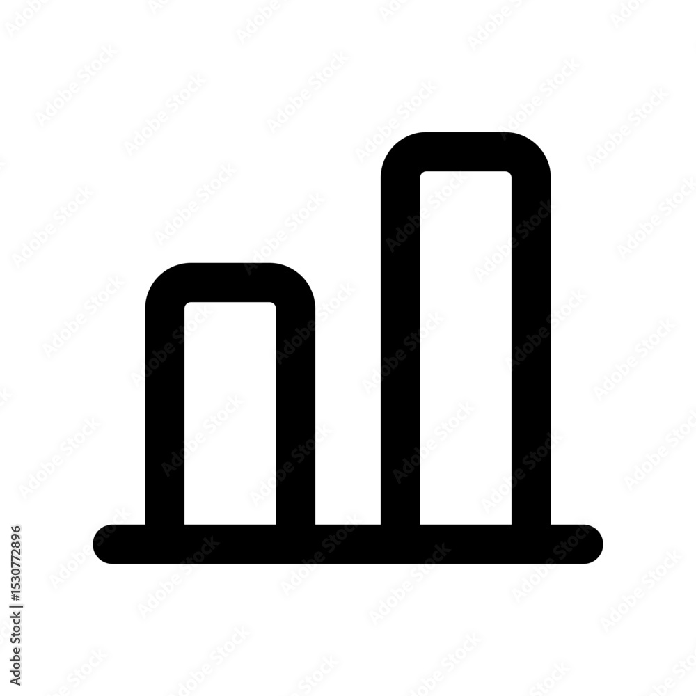 bar chart line icon bar chart line icon