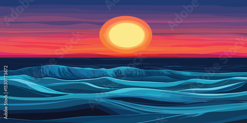 Horizontal graphic with orange, red, and green bands