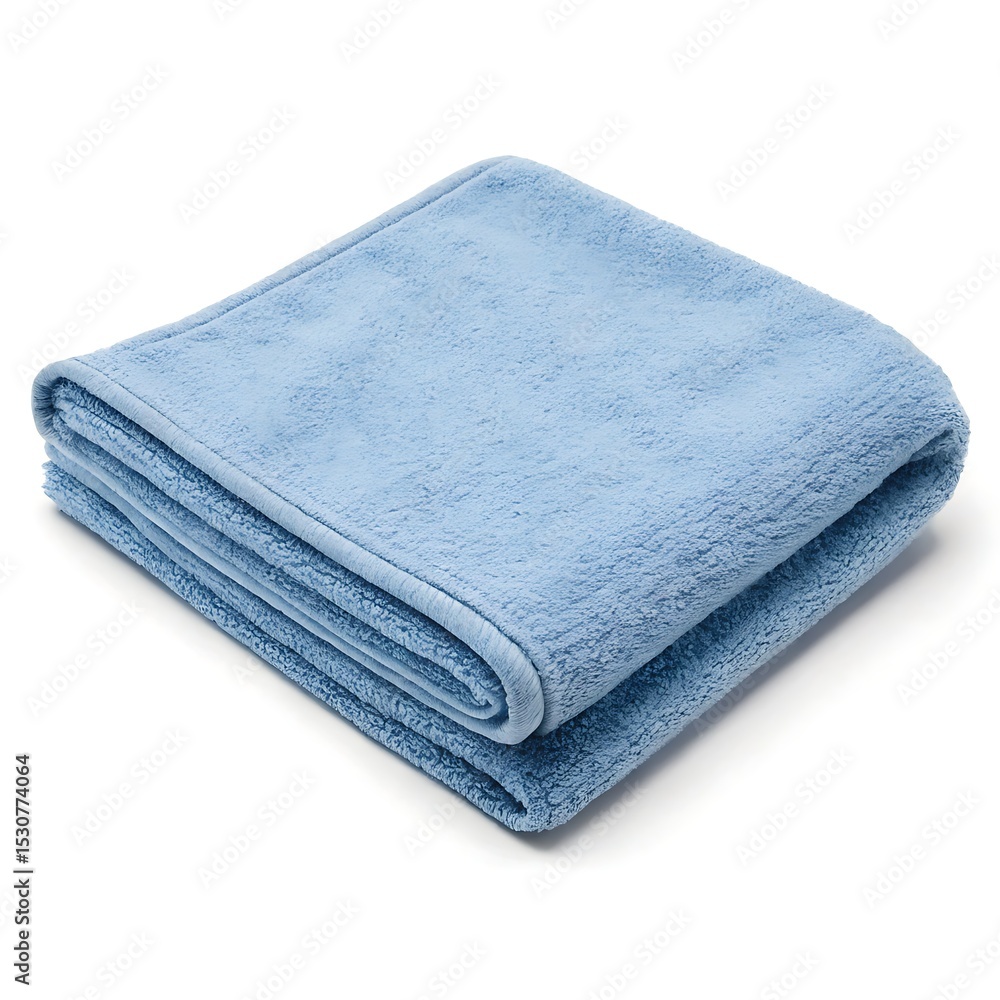 Isolated microfiber cleaning cloth on white background with soft shadow Isolated microfiber cleaning cloth on white background with soft shadow