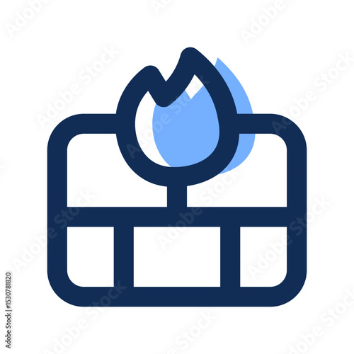 firewall filled line icon