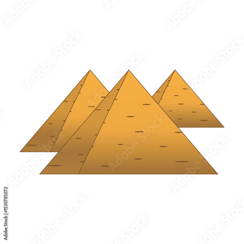 pyramids of giza isolated