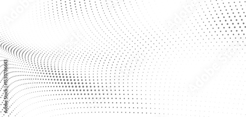 Dynamic ripple halftone mesh pattern with black and white gradient effects perfect for modern abstract vector backgrounds motion graphics or print overlay styles