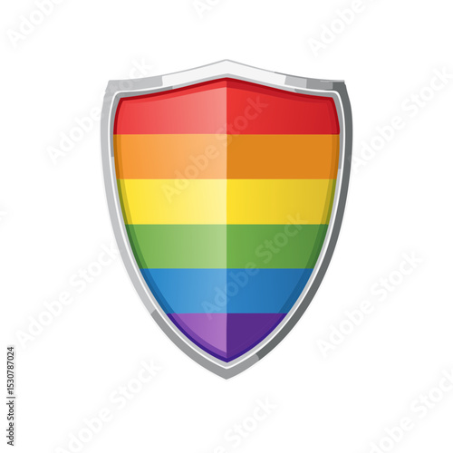 Rainbow Pride Shield – LGBTQ Protection Symbol Vector Illustration Free Download Rainbow Pride Shield – LGBTQ Protection Symbol Vector Illustration - GFXLoad