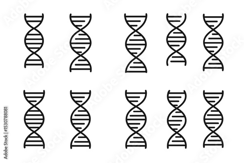 DNA double helix diagrams illustrating genetic structure and molecular biology concepts in a scientific context