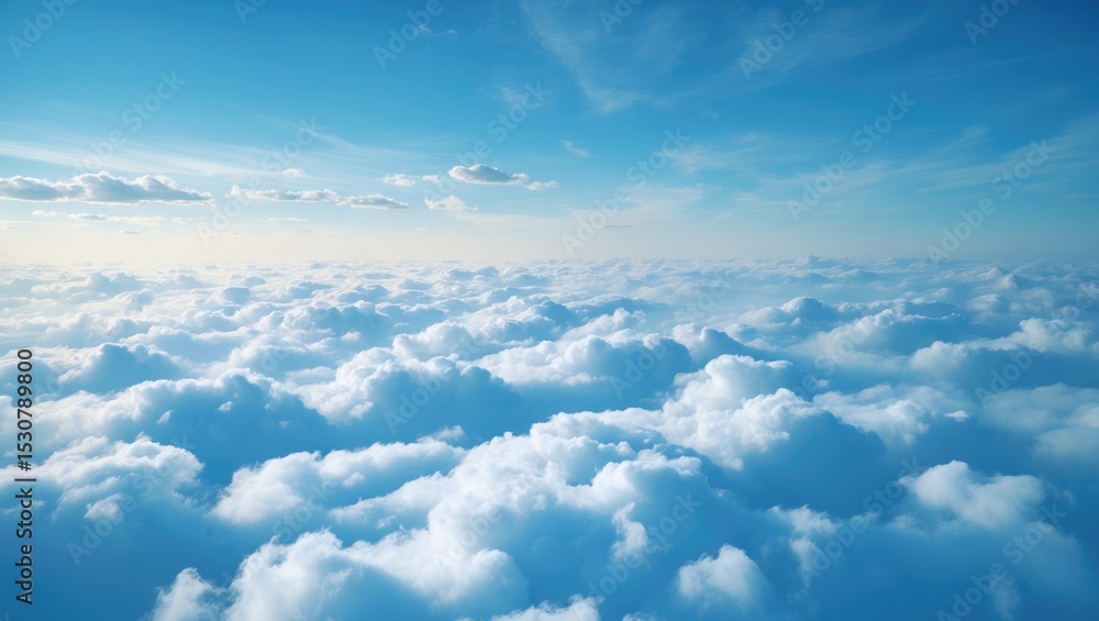 Fototapeta premium Blue sky viewed from an airplane window