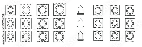 Collection of latex protection products displayed in neat rows on a plain background for educational purposes
